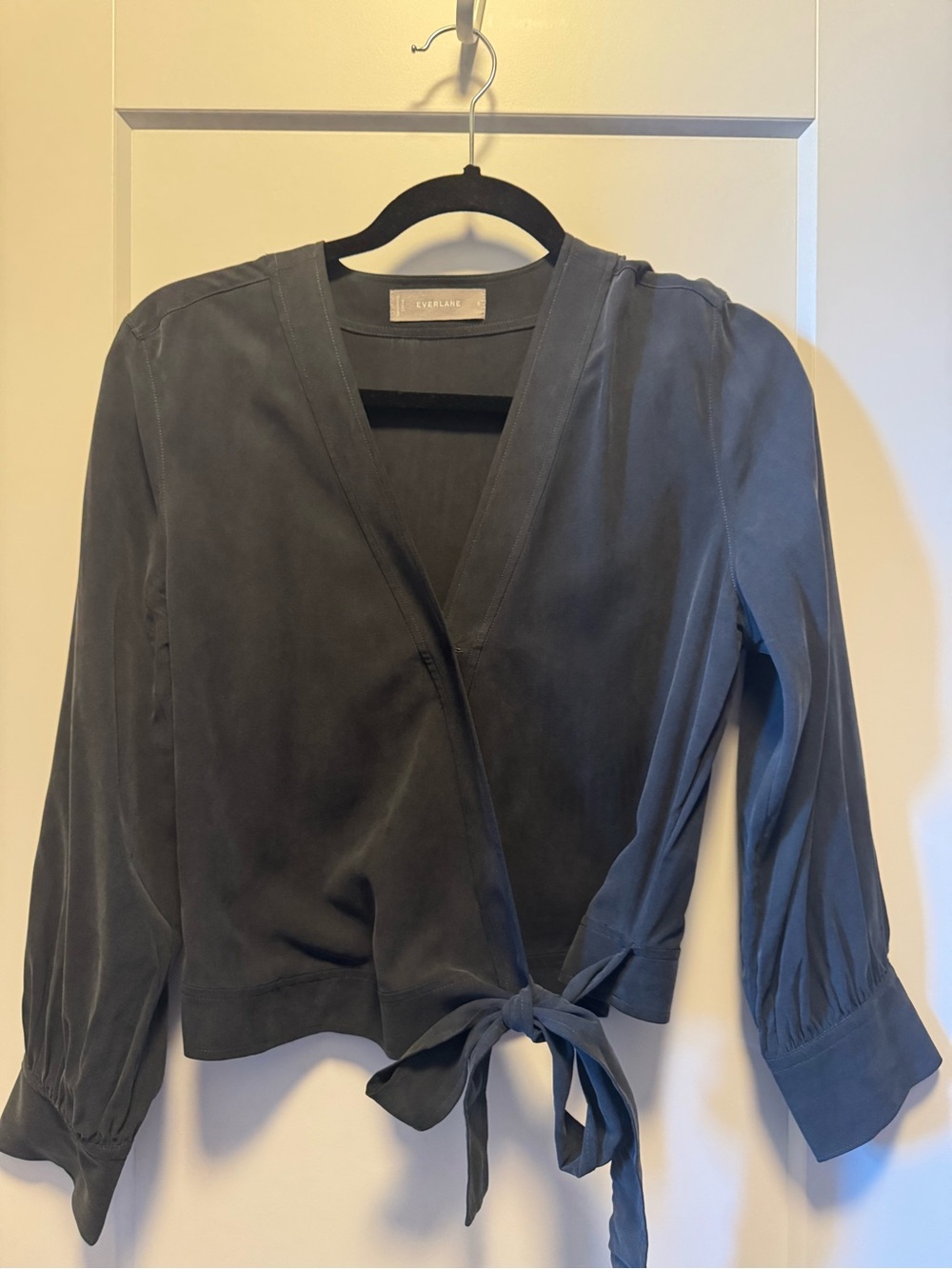 Everlane Silk wrap top